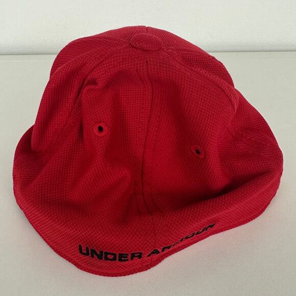 Under Armour Youth Classic Fit Embroidered Logo Red/Black Baseball Hat Cap S/M - Picture 2 of 8